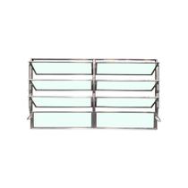 Vitro Basculante 80 x 200 Alumínio Brilhante 2 Seções Linha Esmeralda Brecorimo