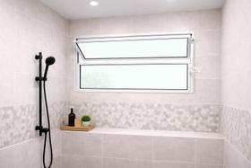 Vitro Basculante Alumínio Branco 1 Seção 40X80 Brecorimo