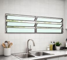 Vitro Basculante Alumínio Brilhante 2 Seções 60x150 Brecorimo