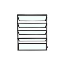 Vitro Basculante Alumínio Preto 1 Seção 100 X 100 Linha Esmeralda Brecorimo