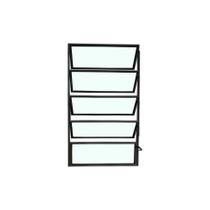 Vitro Basculante Alumínio Preto 1 Seção 100 X 60 Linha Esmeralda Brecorimo