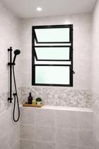 Vitro Basculante Alumínio Preto 1 Seção 60X60 Brecorimo