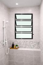 Vitro Basculante Alumínio Preto 1 Seção 80X60 Brecorimo