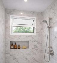 Vitro Basculante de Alumínio Branco 40x60 Linha 25