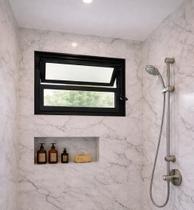 Vitro Basculante de Alumínio Preto 40x40 Linha 25 Jade