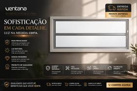 Vitro Basculante Janela 40x100 Aluminio Vidro Liso Vitro Basculante Janela 40x100 Aluminio Vidro Liso
