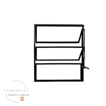 VITRO BASCULANTE PRETO ALUMINIO 14mm VIDRO JATEADO