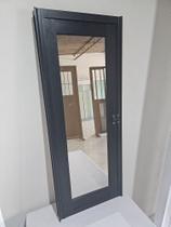 Vitrô Capelinha Pivotante A 100 x L 40 em Alumínio Linha 25 Preto Vidro Refletivo