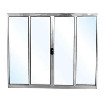 Vitrô de 4 Folhas Sem Bandeira e Sem Grade 1,00x1,20m Vidro Liso - V4FSBVL - JANELLOT