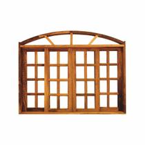 Vitro de Correr 4 Folhas - Padrão Imbuia em Arco - Com ferragens 1.80 x 1.20 - Hale Vitro de Correr 4 Folhas - Padrão Imbuia em Arco - Com ferragens 1.80 x 1.20 - Hale