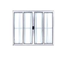 Vitro de correr (Janela) 100x100 com grade alumínuio branco - Linha 14