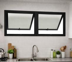 Vitro Maxim Ar 2 Seções Alumínio Preto 60x120 Linha 25 Brecorimo
