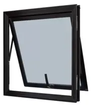 Vitrô Maxim Ar 50x50cm Alumínio Preto Vidro Mini Boreal Linha 25 Vitrô Maxim Ar 50x50cm Alumínio Preto Vidro Mini Boreal Linha 25