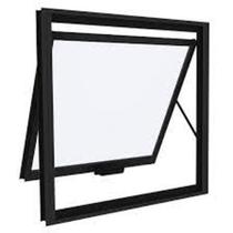 Vitrô Maxim Ar Alumínio Preto 50x50 S/ Grade Vidro Mini Boreal Linha 25