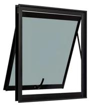 Vitrô Maxim Ar Alumínio Preto 60x60 Vidro Mini Boreal Linha 25 Premium