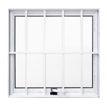 Vitrô Maxim-ar com Grade Atlântica Janela de Alumínio Branca 60x60 Banheiro Magnum
