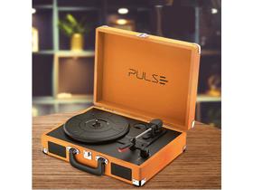 Vitrola de Mesa Suitcase Pulse Berry Retrô Bivolt 5W SP364 - Pulsesound
