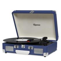 Vitrola Raveo Sonetto Chrome Navy BT USB Reproduz Grava MP3