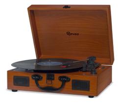 Vitrola Raveo Sonetto Wood Toca discos Vinil Bluetooth USB
