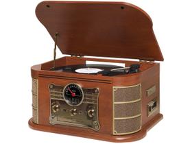 Vitrola Raveo Spazio 25w Vinil, CD, FM, Bluetooth, k7 e USB.