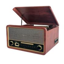 Vitrola Raveo Turner, Bluetooth, USB, 35W, Marrom - 90-09028