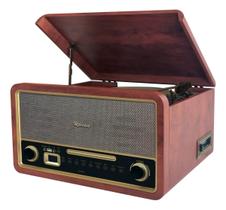 Vitrola Raveo Turner Tocadisco Vinil Cd Radio Fita K7 Retro Bluetooth