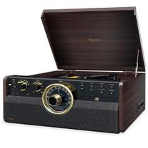 Vitrola Raveo Vanguard Maple Marrom Lp/Usb/Bt/K7/Cd/Fm