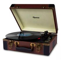 Vitrola Raveo Volare Toca-Discos USB Reproduz e Grava 33 1/3, 45 e 78 RPM Marrom Bivolt
