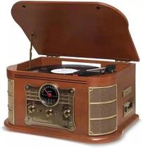 Vitrola Retrô - Com Bluetooth - Spazio Vinil Cd K7 Vintage - Raveo
