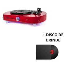 Vitrola Toca Discos - Luminous Red Com Led