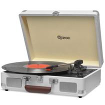 Vitrola Toca Discos Retrô Raveo Sonetto Chrome Sand Cor Areia USB Bluetooth Hi Fi MP3 Bivolt