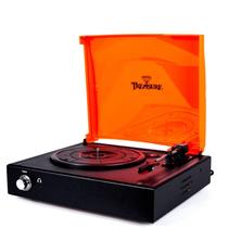 Vitrola Toca Discos Treasure Orange e Black Echo Vintage