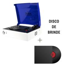 Vitrola Toca Discos Treasure White/Blue Acompanha Disco de Vinil - Echo Vintage