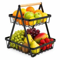 Vittak Fruteira de Mesa Dupla Aramada para Frutas e Legumes em Aço Resistente Vittak Fruteira de Mesa Dupla Aramada para Frutas e Legumes em Aço Resistente