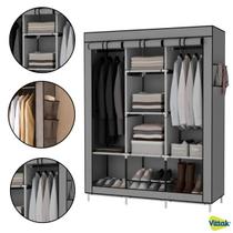 Vittak Guarda Roupa Dobrável Portátil Colmeia com Divisões e Portas Prático Vittak Guarda Roupa Dobrável Portátil Colmeia com Divisões e Portas Prático