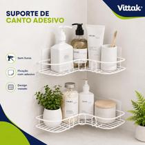 Vittak Kit Porta Shampoo Sabonete Adesivo Parede Moderno Banheiro Cozinha Preto e Branco Vittak Kit Porta Shampoo Sabonete Adesivo Parede Moderno Banheiro Cozinha Preto e Branco