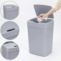 Vittak Lixeira Inteligente 16L Cinza com Sensor Automático para Cozinha e Banheiro