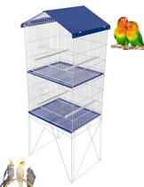 Viveiro 2 Andares Com Divisória Desmontável Gaiola Grande de Calopsita