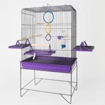 Viveiro Gaiola Triplex Confort Para Calopsitas Jel Plast 3 Andares, Acessórios Inclusos