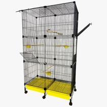 Viveiro Multi-Pássaros Bragança Grand Space Calopsitas Aves Cor:Amarelo Viveiro Multi-Pássaros Bragança Grand Space Calopsitas Aves Cor:Amarelo