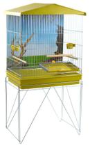 Viveiro Para Pássaros Dobrável Médio Duplex Amarelo