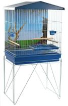 Viveiro Para Pássaros Dobrável Médio Duplex Azul