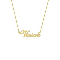 Vivian colar de nome folheado a ouro Vivian colar de nome folheado a ouro