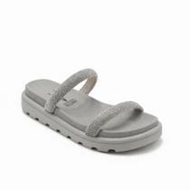 Vizzano Sandália Cinza Glitter Feminina Versátil Casual - Vizzano Sandália Cinza Glitter Feminina Versátil Casual -