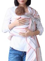Vlokup Baby Ring Sling Baby Wrap Carrier - Extra Soft Baby Sling for Newborn, Infant, Toddlers and Kids - Lightweight Breathable - Melhor presente de banho para meninos ou meninas, arco-íris laranja