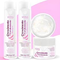 Vloss Crescimento Fortalecedor Shampoo Condicionador Máscara Vloss Crescimento Fortalecedor Shampoo Condicionador Máscara