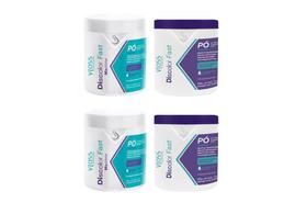 Vloss Kit Pó Discolor Fast 2x Branco 500g + 2x Azul 500g