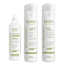 Vloss Therapy Kit Fiomax Shampoo+Balm 2x300ml + Tônico Antiqueda
