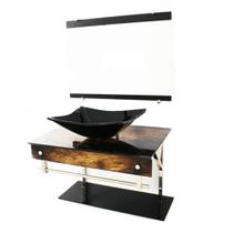 Vmex gabinete vidro cuba bancada gm60 madeira demolição Vmex gabinete vidro cuba bancada gm60 madeira demolição