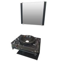 Vmex gabinete vidro serigrafado cuba bancada gv50 calacata preto Vmex gabinete vidro serigrafado cuba bancada gv50 calacata preto